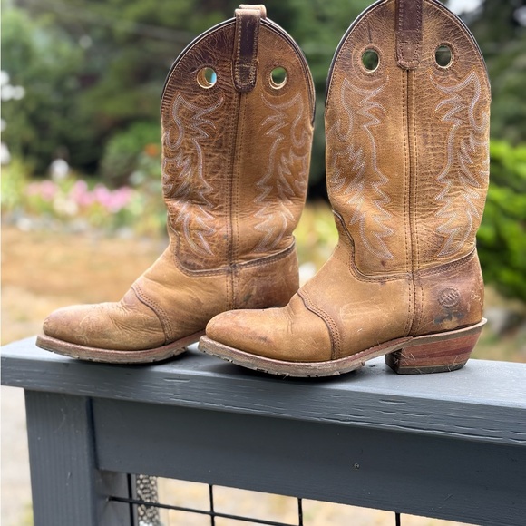 Double H Light Brown Western Heeled Boots - Picture 2 of 12